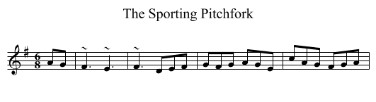 Sporting Pitchfork, The - staff notation