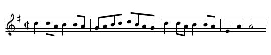 Sportsman in G - staff notation