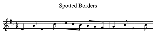 Spotted Borders - staff notation