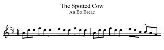 Spotted Cow, The  - staff notation
