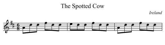 Spotted Cow, The  - staff notation