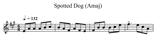 Spotted Dog (Amaj) - staff notation