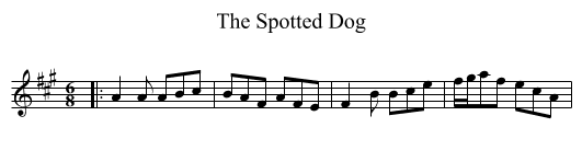 Spotted Dog, The  - staff notation
