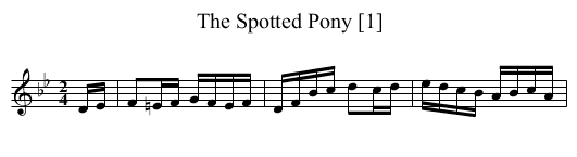 Spotted Pony [1], The - staff notation