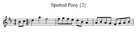Spotted Pony [2] - staff notation