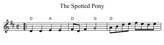 Spotted Pony, The - staff notation