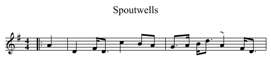 Spoutwells - staff notation