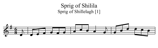 Sprig of Shilila - staff notation