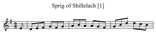 Sprig of Shillelach [1] - staff notation