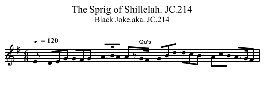 Sprig of Shillelah. JC.214, The - staff notation