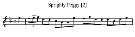Sprighly Peggy [2] - staff notation