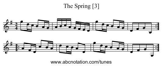 Spring [3], The - staff notation