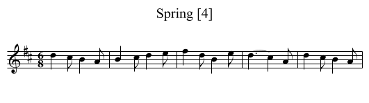 Spring [4] - staff notation