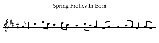 Spring Frolics In Bern - staff notation