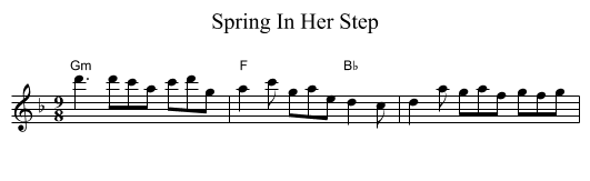 Spring In Her Step - staff notation