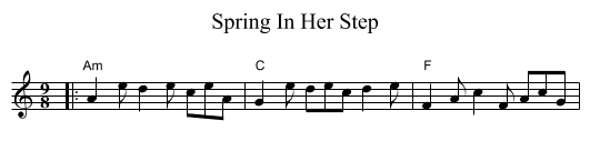 Spring In Her Step - staff notation