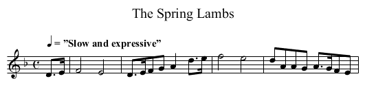 Spring Lambs, The - staff notation