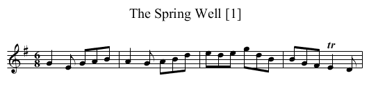 Spring Well [1], The - staff notation