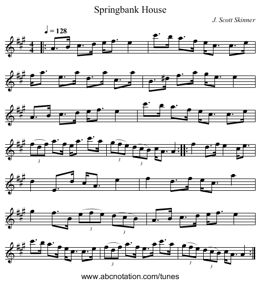 Springbank House - staff notation