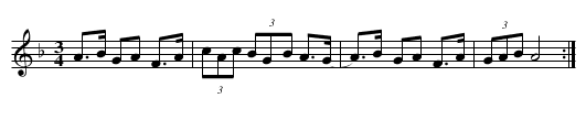 Springleik etter Thorvald Trondsgård - staff notation
