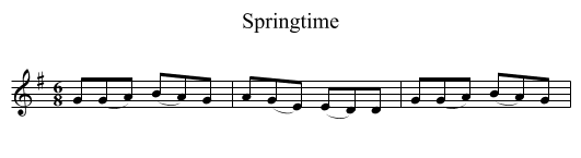 Springtime - staff notation