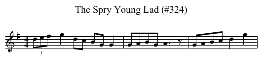 Spry Young Lad (#324), The - staff notation