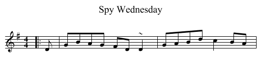 Spy Wednesday - staff notation