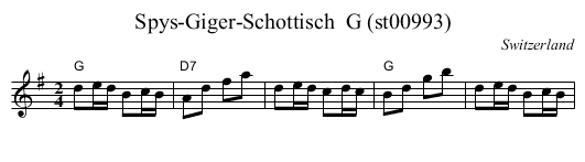 Spys-Giger-Schottisch  G (st00993) - staff notation