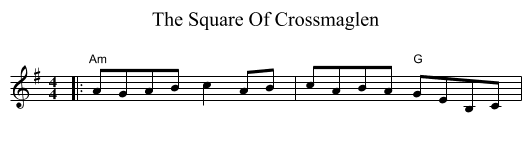 Square Of Crossmaglen, The  - staff notation