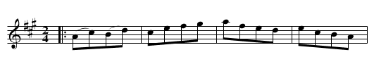 Squire Fribble - staff notation