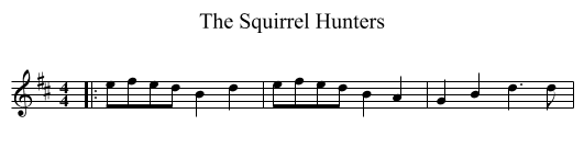 Squirrel Hunters, The  - staff notation