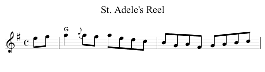 St. Adele's Reel - staff notation