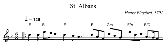 St. Albans - staff notation