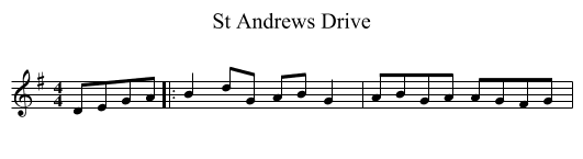 St Andrews Drive - staff notation