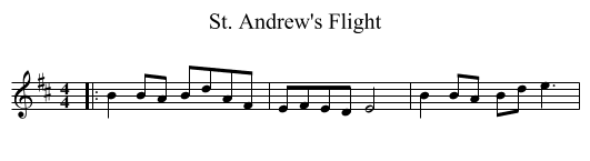 St. Andrew's Flight - staff notation