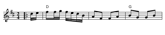 St. Anne's Reel (easier) - staff notation