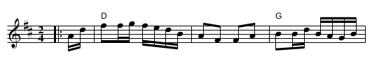St. Anne's Reel - staff notation