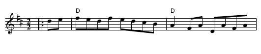 St. Anne's Reel - staff notation