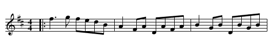 St Anne's Reel - staff notation
