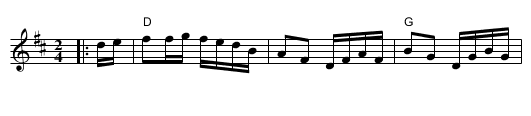 St. Anne's Reel - staff notation
