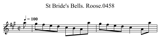 St Bride's Bells. Roose.0458 - staff notation
