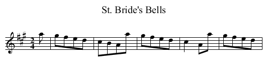 St. Bride's Bells - staff notation