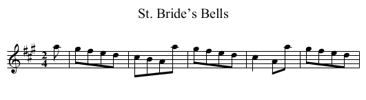 St. Bride’s Bells - staff notation