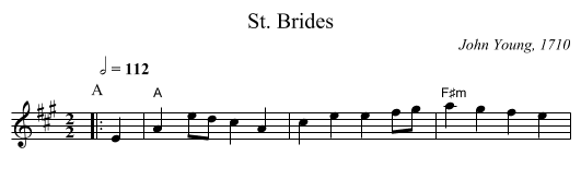 St. Brides - staff notation