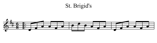 St. Brigid's - staff notation