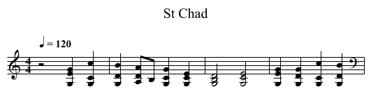 St Chad - staff notation