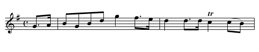 St. Clair’s March - staff notation