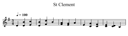 St Clement - staff notation