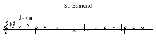 St. Edmund - staff notation