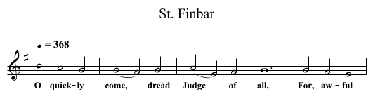 St. Finbar - staff notation